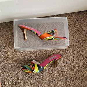Multicolor Short Heels